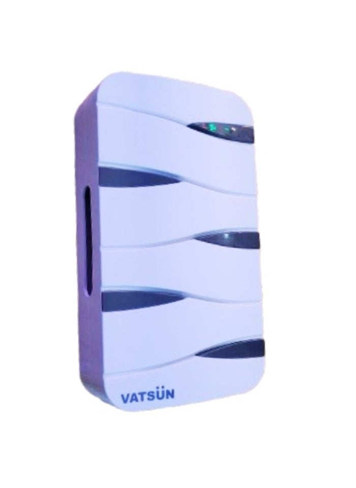 Vatsun - Decorative Door Bell Chime - Wireless, Modern Wave Design, White & Black, Indoor Use - Image 1