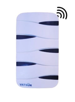 Decorative Door Bell Chime - Wireless, Modern Wave Design, White & Black, Indoor Use
