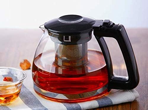 Homies HOMIES, Heat-Resistant Glass Boutique Serving Kettle Filter Tea Coffee Pot Cooking Pot, 1Litre  - Image 3