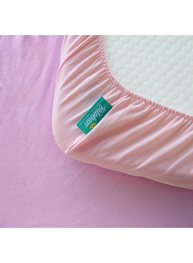 Biloban Bassinet Sheets Fit For Yadaqe, Li'L Pengyu, Bcol, Miclassic, Milliard, Tcbunny And Evolur Stellar Bedside Bassinet, 100% Cotton, 2 Pack, Ultra Soft Bassinet Sheet, Pink And Violet - Image 2