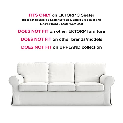 TLYESD Ektorp Sofa Cover 3 seat Replacement for IKEA Ektorp Sofa Cover, Ektorp Cover, Ektorp Couch Cover Only!(Dark Ocean) - Image 2