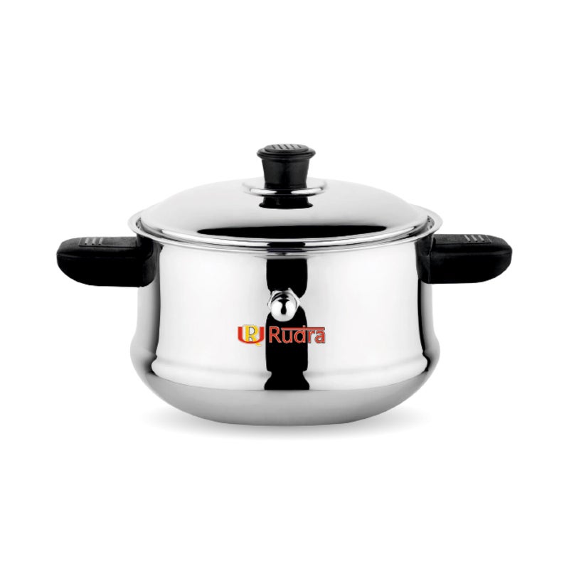 RUDRA Rudra Stainless Steel Deluxe Milk Boiler (1 LTR) | Spill-Proof | 202 SS Grade | Induction & Gas Compatible | Burn-Free & Rust-Resistant | Ideal for Milk, Tea, Coffee, Soups & More | Sturdy Handle  - Image 1