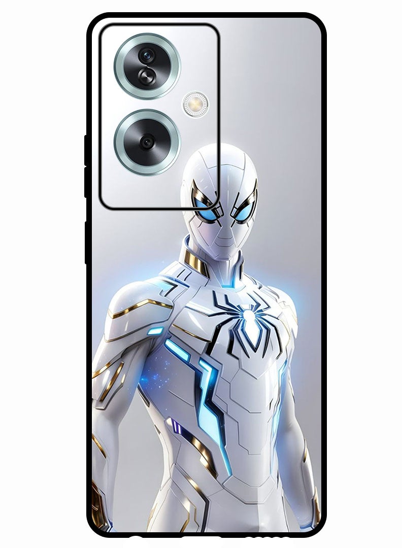 Theodor Protective Case Anti Scratch Shock Proof Bumper Cover For Oppo A2 White Spider Man  - Image 1