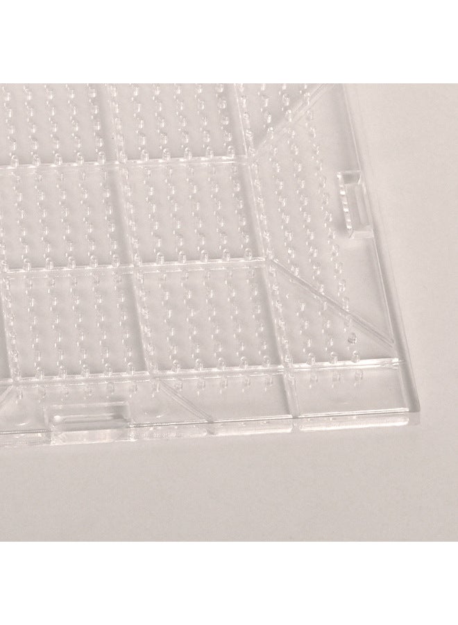 Super-large Bean Template Can Be Spliced White Transparent 2.6mm 5mm Bean Template Jigsaw Puzzle-Color:5mm Large Rectangular Template ABS Material - Image 3