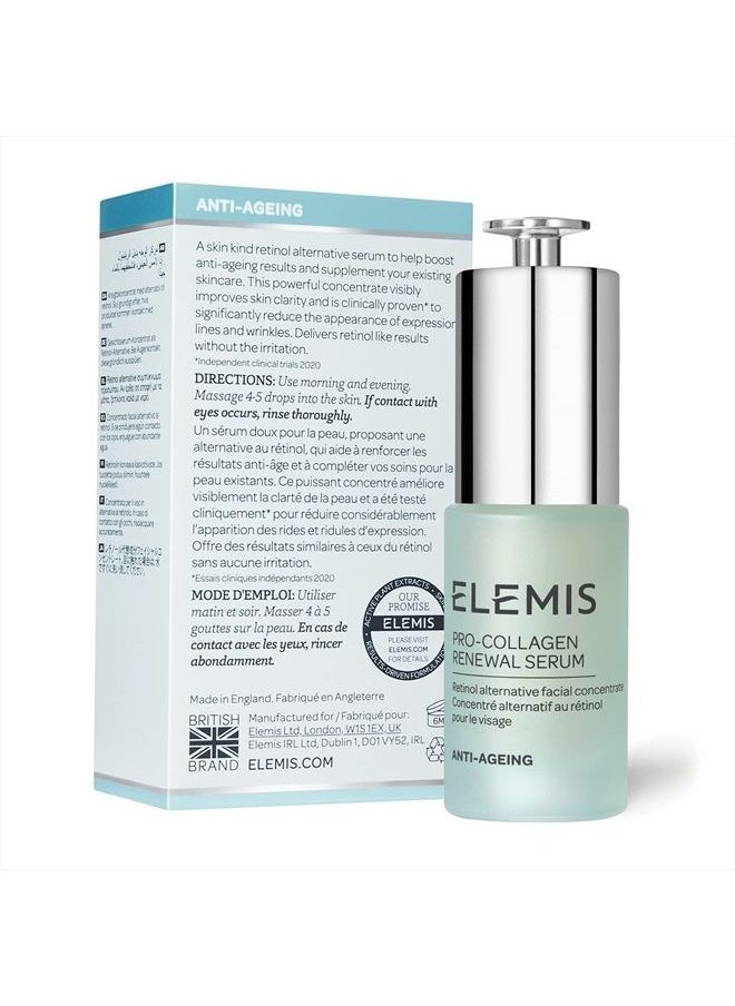 Pro-Collagen Renewal Serum | Retinol Alternative Facial Concentrate Rejuvenates, Firms and Reduces the Look of Fine Lines and Wrinkles | 15 mL