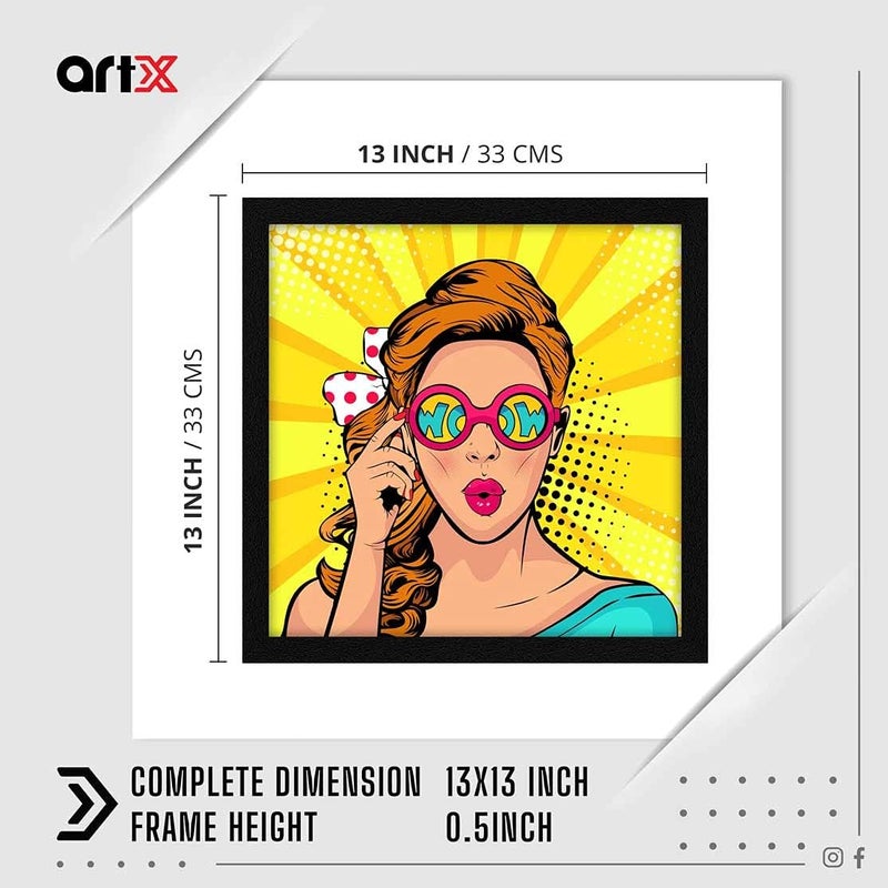ArtX Beautiful Women Pop Art Wall Art Painting - Image 2