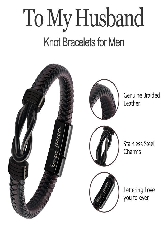 Inngeroo Fathers Day Dad Gifts from Wife Valentines Gifts for Him Boyfriend Men Husband Mens Bracelet Valentine's Bracelets for Men Anniversary Romantic, 8.5inches, no gemstone - Image 2