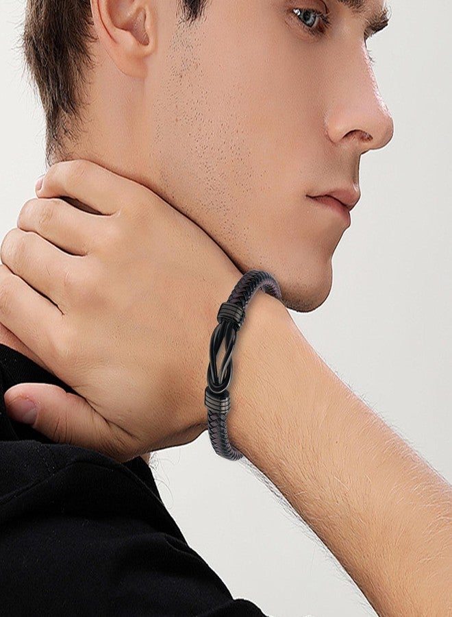 Inngeroo Fathers Day Dad Gifts from Wife Valentines Gifts for Him Boyfriend Men Husband Mens Bracelet Valentine's Bracelets for Men Anniversary Romantic, 8.5inches, no gemstone - Image 3