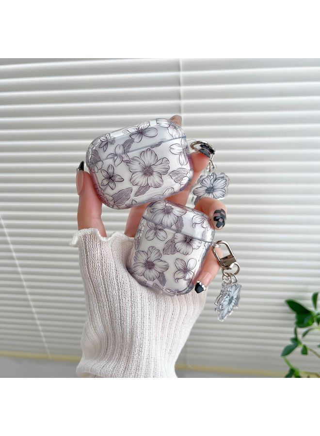 Loquat High Transparent Floral Bluetooth Earphone Case Compatible With For AppleAirpods 1/2 3 Pro Pro2 Protective Cover Soft Shell TPU Material-Model:Airpods4  - Image 5