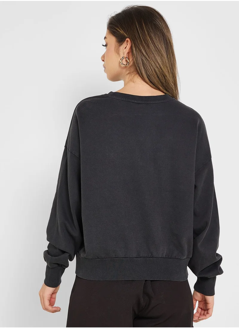 ONLY Embroidered Knitted Sweatshirt