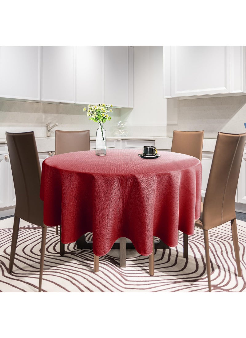 HIGHFLY HIGHFLY Linen Round Tablecloth 45 Inch Waterproof Wine Tablecloth for Kitchen Talking Table Coffee Bar 