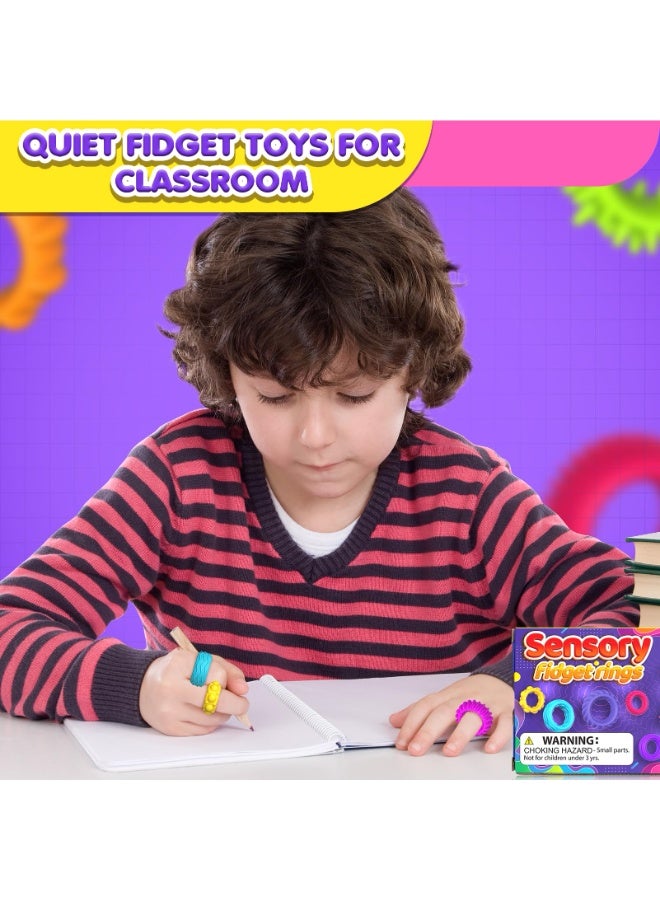 هالامودو قائمة المنتجات ذات الصلة 18PCS الحسية حلقات فيجيت لعب مجموعة , ألعاب الحسية للتخفيف من الإجهاد والقلق , ألعاب فيجيت الحسية الناعمة المنسوجة , أدوات متعددة الحسية للأطفال والكبار , التوحد للأطفال تهدئة الألعاب , توفير المساحة , سهلة الحمل , 12.5 * 10.5 * 1.3 سم - Image 5