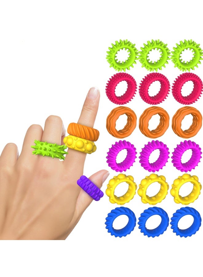 هالامودو قائمة المنتجات ذات الصلة 18PCS الحسية حلقات فيجيت لعب مجموعة , ألعاب الحسية للتخفيف من الإجهاد والقلق , ألعاب فيجيت الحسية الناعمة المنسوجة , أدوات متعددة الحسية للأطفال والكبار , التوحد للأطفال تهدئة الألعاب , توفير المساحة , سهلة الحمل , 12.5 * 10.5 * 1.3 سم - Image 1
