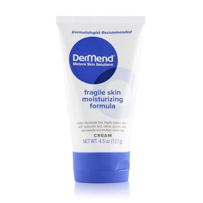 Dermend Specialized Fragile Skin Moisturizing Cream: Formula to Restore & Rejuvenate - Daily Anti Wrinkle Cream for Firming & Strengthening Thin, Aging Skin - 4.5 Oz Tube - Image 1