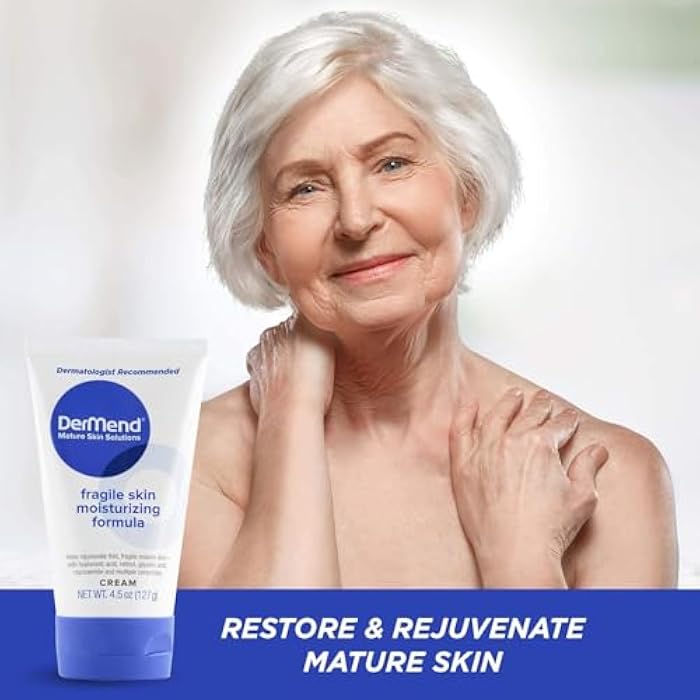 Dermend Specialized Fragile Skin Moisturizing Cream: Formula to Restore & Rejuvenate - Daily Anti Wrinkle Cream for Firming & Strengthening Thin, Aging Skin - 4.5 Oz Tube - Image 5
