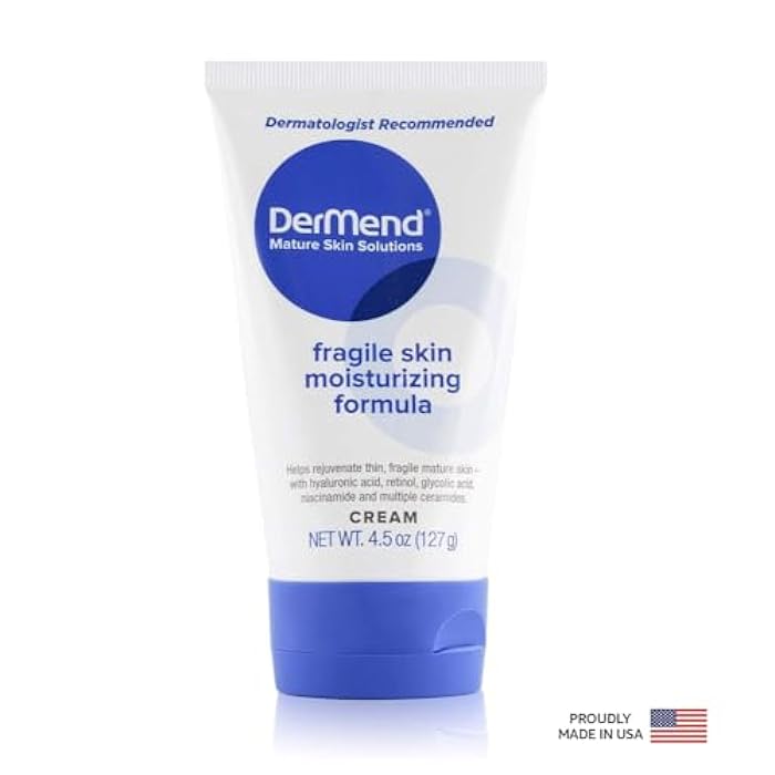 Dermend Specialized Fragile Skin Moisturizing Cream: Formula to Restore & Rejuvenate - Daily Anti Wrinkle Cream for Firming & Strengthening Thin, Aging Skin - 4.5 Oz Tube - Image 2
