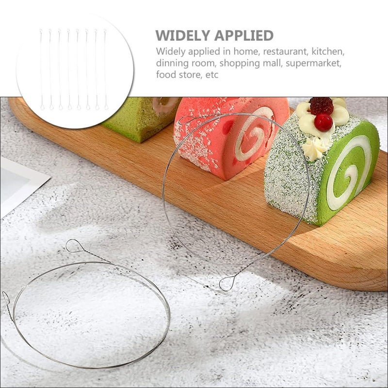Lurrose 8 Piece Stainless Steel Cheese Wire Cutter Set for Kitchen Cooking - Image 4