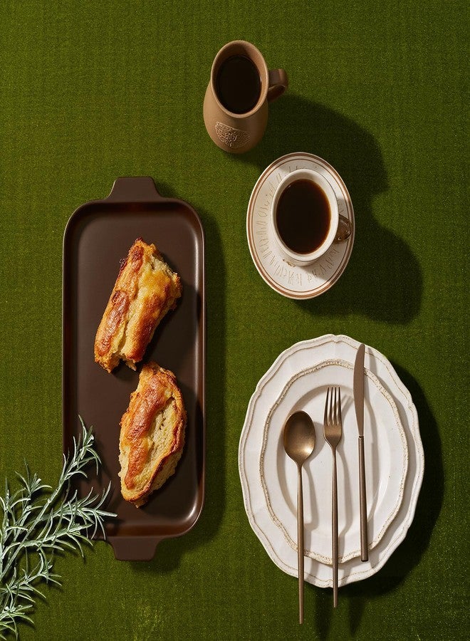 ميولي مفرش طاولة مخملي من MIULEE بحافة مكشكشة مزخرفة، فاخر وناعم وقابل للغسل، مستطيل الشكل، سميك ومقاوم للتجاعيد، مناسب للمطبخ وغرفة الطعام والحفلات وحفلات الزفاف، مقاس 60 × 120 بوصة، لون زيتوني - Image 4