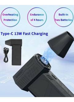 Milatech Jet Dry Mini Blower, 130000 RPM Portable Mini Jet Blower with 3 Adjustable Speeds, Type-C Rechargeable Cordless Air Blower Car Dryer for Car, Computer, Keyboard, Lens  - Image 4