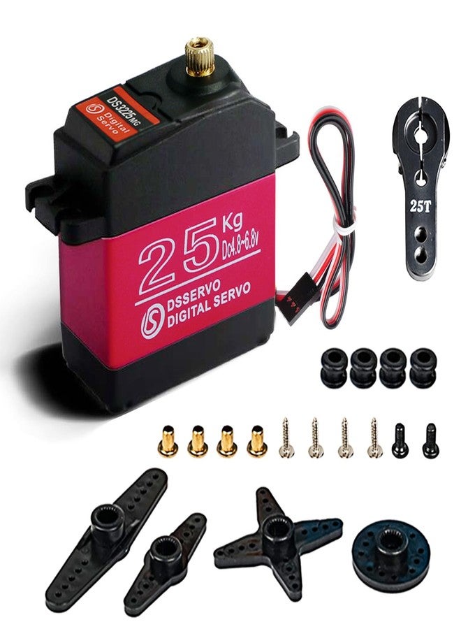 Stemedu DS3225 25KG RC Servo Waterproof Metal Gear Servo High Torque Digital Servo for Baja 1/8 1/10 Scale RC Model Cars (270 Degree Servo) - Image 1