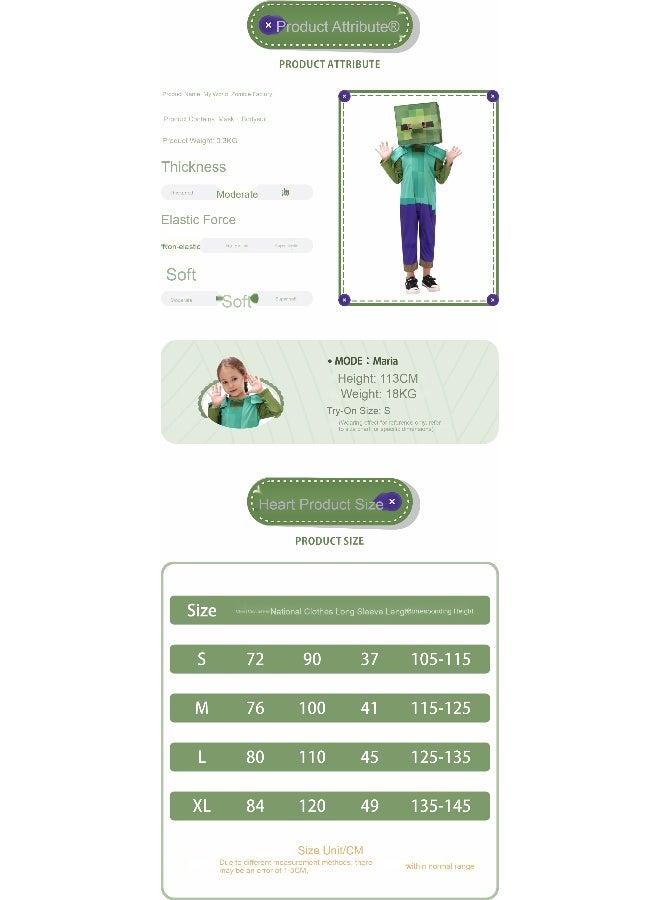 My World Npc Character Zombie Child Cosplay Costume - Image 5