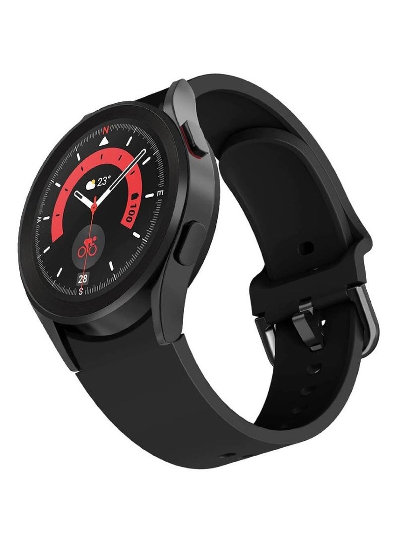 Beauenty Strap Samsung Galaxy Watch 5, 20mm Silicone Band Sport Straps for Galaxy Watch 7 40mm 44mm/Galaxy Watch 5 Pro 45mm/Galaxy Watch 6 40mm 44mm/Galaxy Watch 6 Classic 43mm 47mm/Galaxy Watch 4 Wristband - Image 1