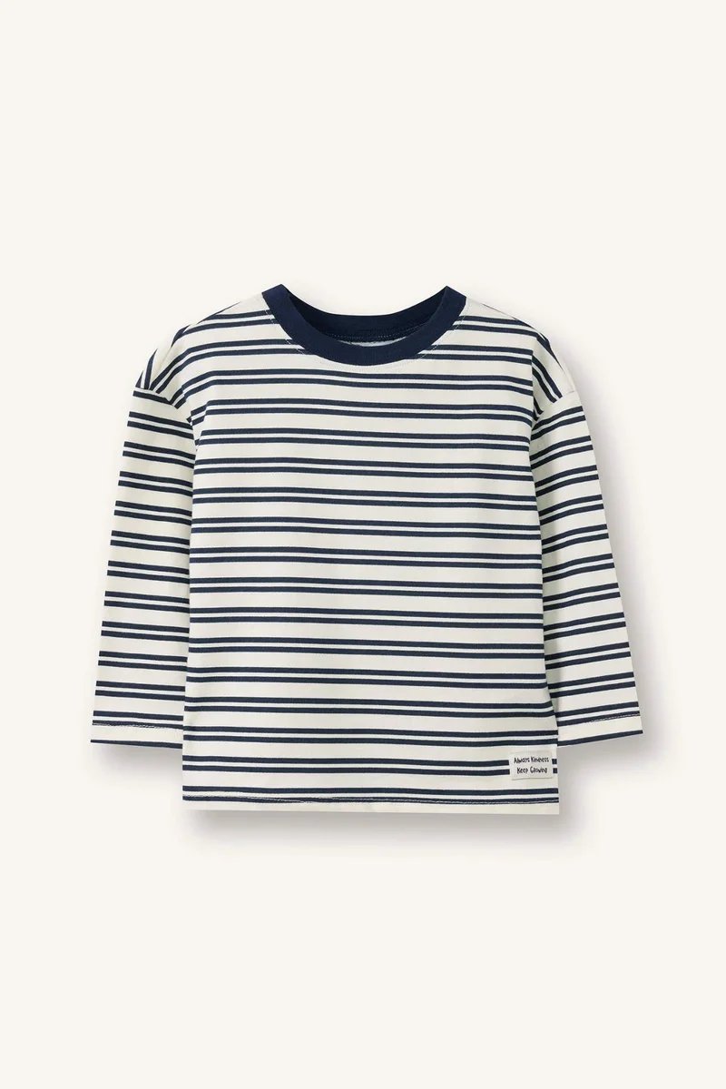 ديفاكتو Baby Boy Oversize Striped T-Shirt