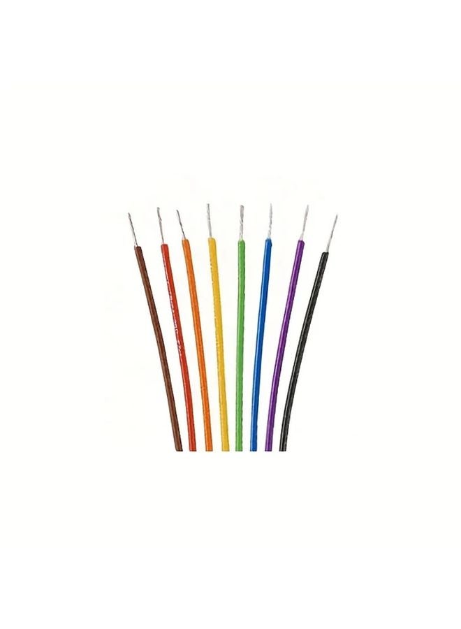 1 رول 8 ألوان سلك وصلة إلكتروني مرن من PVC بطول 9842 بوصة مقاس AWG30 نحاس مطلى بالقصدير - Image 5