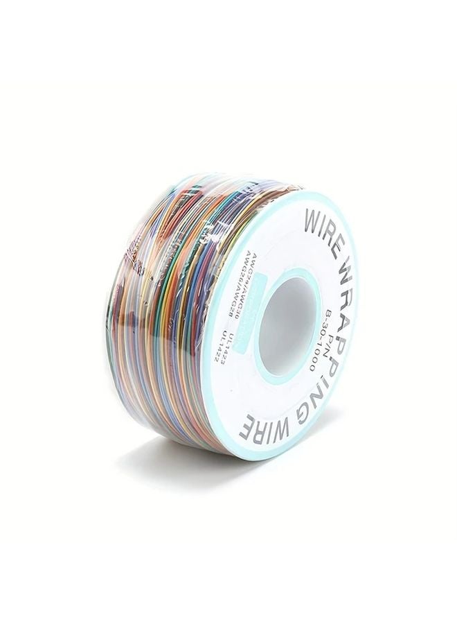 1 رول 8 ألوان سلك وصلة إلكتروني مرن من PVC بطول 9842 بوصة مقاس AWG30 نحاس مطلى بالقصدير - Image 2
