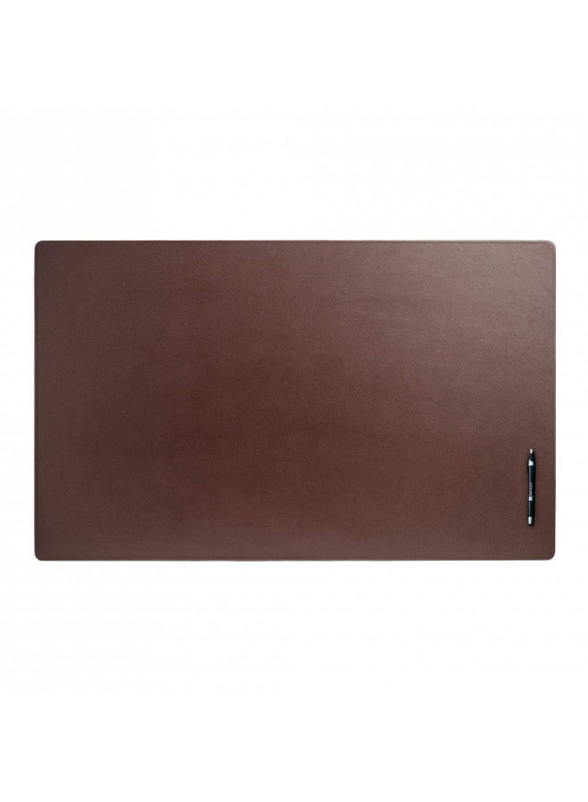 Dacasso وسادة دكاسو بدون حواف جانبية - دفتر جلد فاخر للكتابة - واقي سطح مكتب تنفيذي، 38" × 24"، بني شوكولاتة - Image 1