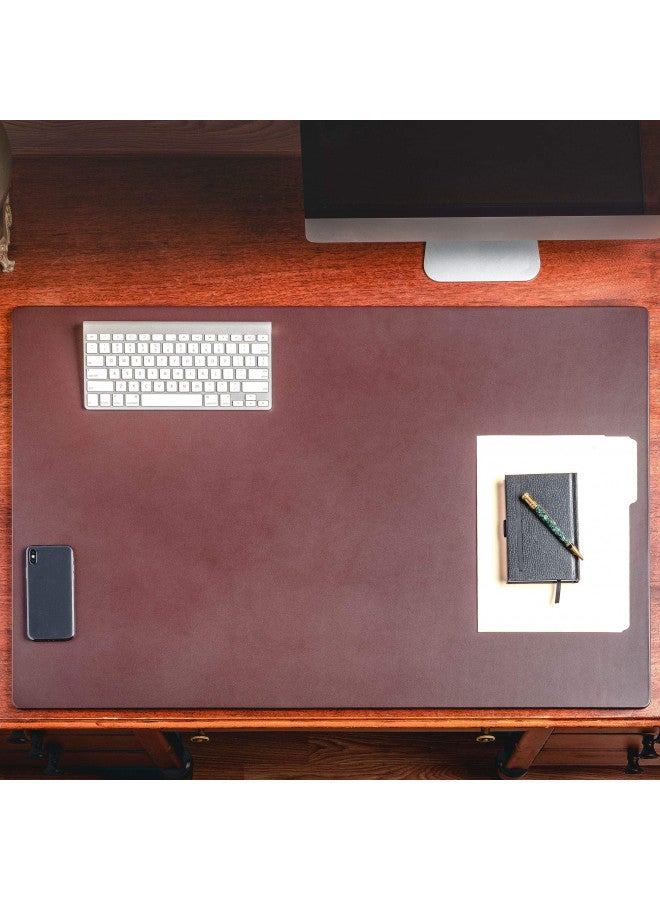 Dacasso وسادة دكاسو بدون حواف جانبية - دفتر جلد فاخر للكتابة - واقي سطح مكتب تنفيذي، 38" × 24"، بني شوكولاتة - Image 2