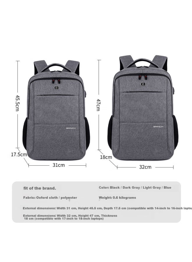BRINCH 17/18 Inch Imperial Notebook Laptop Backpack Shockproof Water-resistant Business Travel Commuter Large Capacity - Image 2