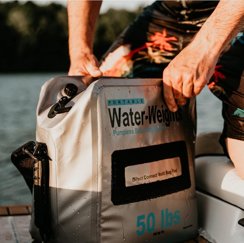 Tidal Wake Water Weights Ballast Bags for Boats – 2-PK Pumpless Heavy Duty Portable Weights for Wakesurf, Wakeboarding, Hydrofoil –50 lbs Capacity, Easy Fill & Dump, Folds Flat for Storage, Save Fuel - Image 5