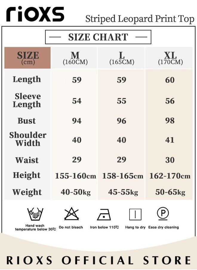 RIOXS - Women's Long Sleeve Basic Shirts with Zebra Stripes, Comfortable Skin-friendly Slim Fitted Underscrub, Soft Stretchy Tops, Round-neck Pullover for Women, Classic Simple Undershirt with Fitted Silhouette, Versatile Essential Piece that Can Adapt to Any Situation - Image 1