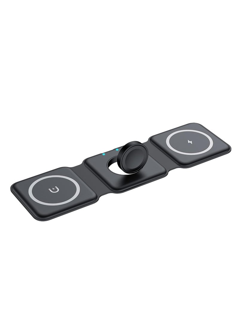 Next Life 3 in 1 Foldable Wireless Magnetic Charger 15W Fast Charging Pad for iPhone Wireless Charger for iWatch and Earbuds - Image 5