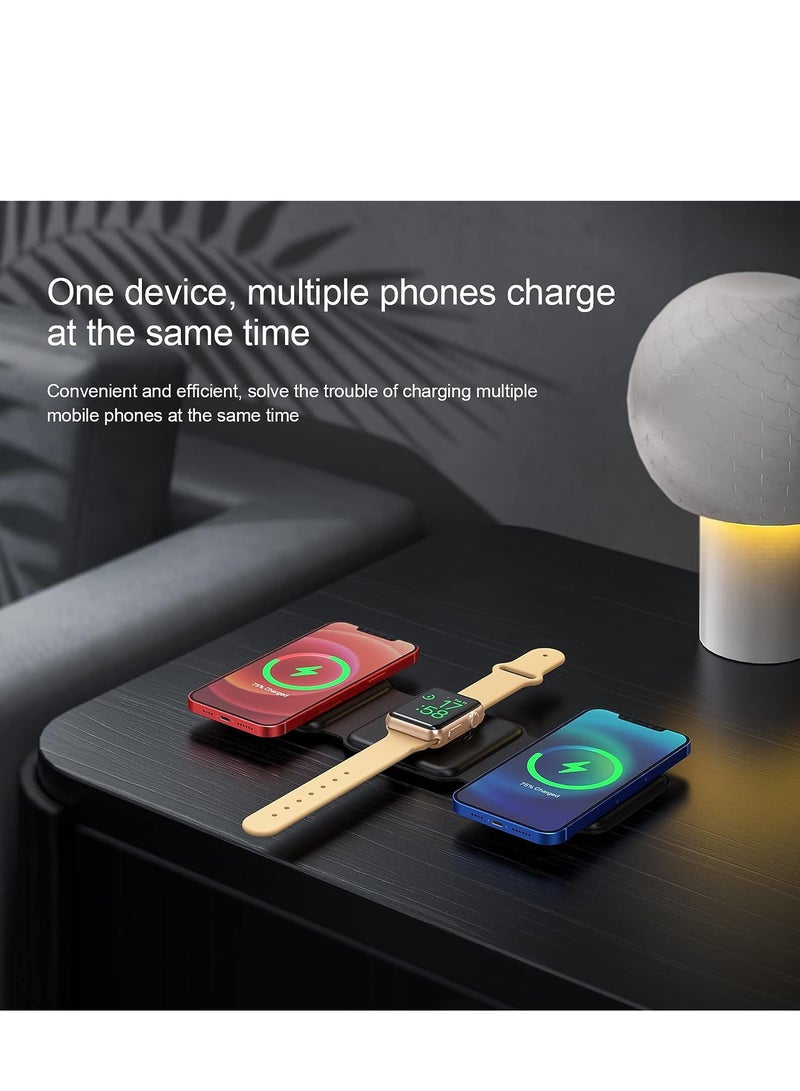 Next Life 3 in 1 Foldable Wireless Magnetic Charger 15W Fast Charging Pad for iPhone Wireless Charger for iWatch and Earbuds - Image 3
