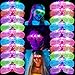SHQDD 24 Pack LED Glasses Glow in the Dark Party Supplies 5 Neon Colors with 3 Flashing Modes Glow in the Dark Sunglasses Toys Bulk Neon Party Favors for KidsAdult Birthday Halloween Holiday - Image 3