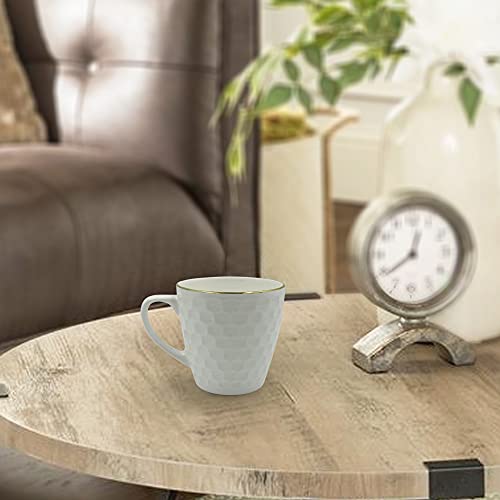 Home-Cart CTPL Ceramic Fine Bone China Tea Cup Coffee Cup - 6 Pcs, Size-160 ML (Color - White& Gold) - Image 2