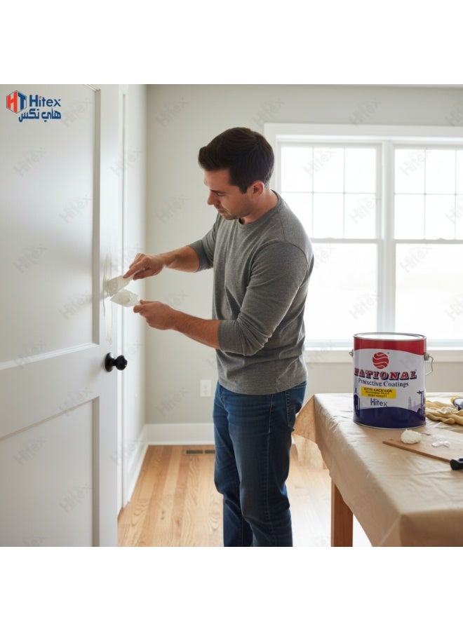 Hitex National Paints Polyester Putty Body Filler with Hardener | High Adhesion Scratch Filler for Car Body, Wood, Marine & Steel | Easy Sanding, Smooth Finish | Automotive & DIY Repair (3.4 Kg) - Image 5