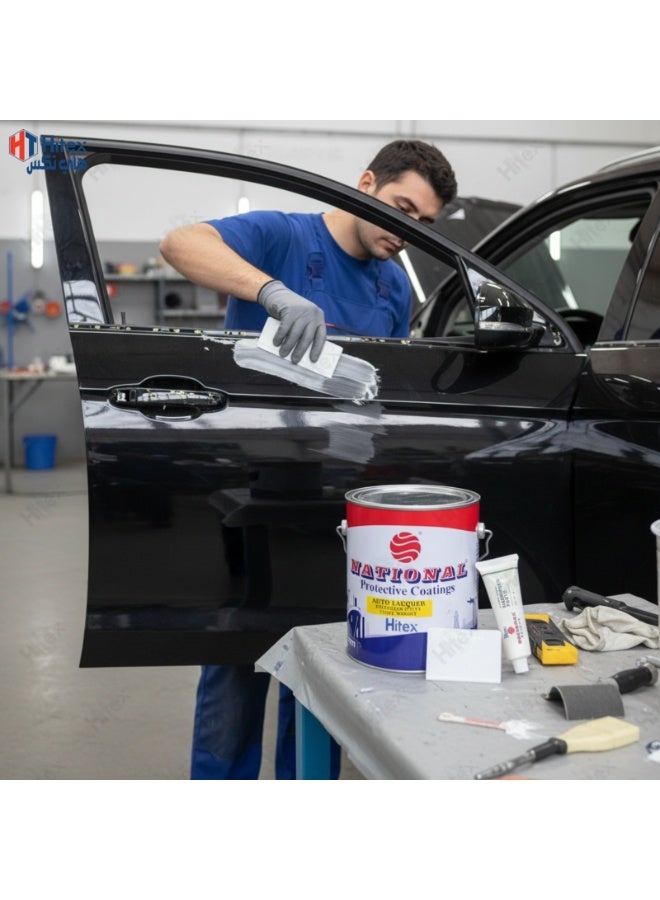 Hitex National Paints Polyester Putty Body Filler with Hardener | High Adhesion Scratch Filler for Car Body, Wood, Marine & Steel | Easy Sanding, Smooth Finish | Automotive & DIY Repair (3.4 Kg) - Image 3