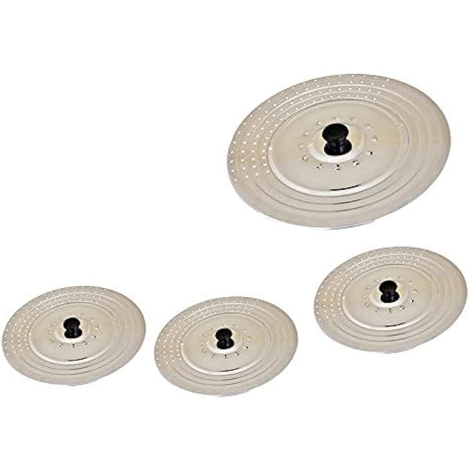 Kosma Set Of 4 Piece Stainless Steel Universal Lid Cover With Perforated Steam Outlet  1721 27 32 Cm - Image 1