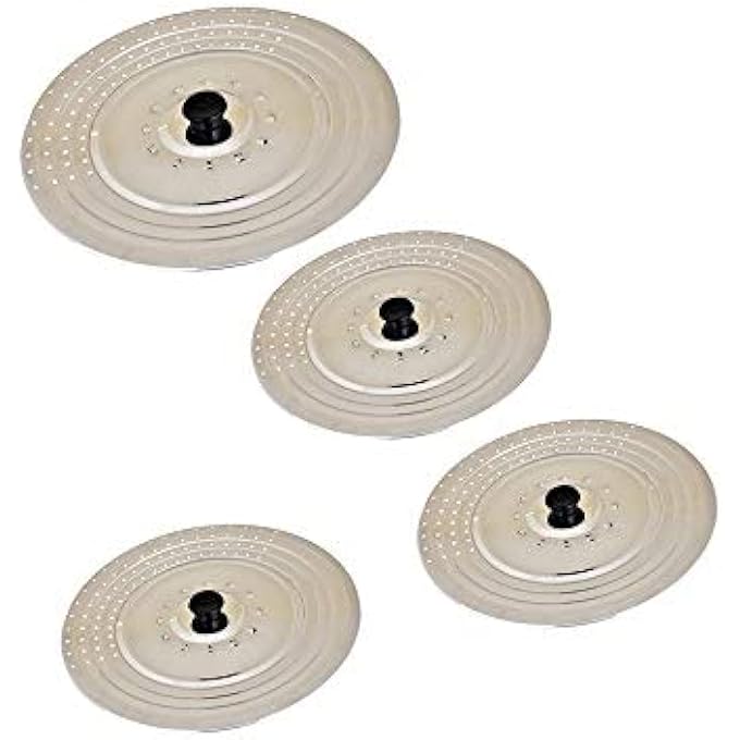 Kosma Set Of 4 Piece Stainless Steel Universal Lid Cover With Perforated Steam Outlet  1721 27 32 Cm - Image 3