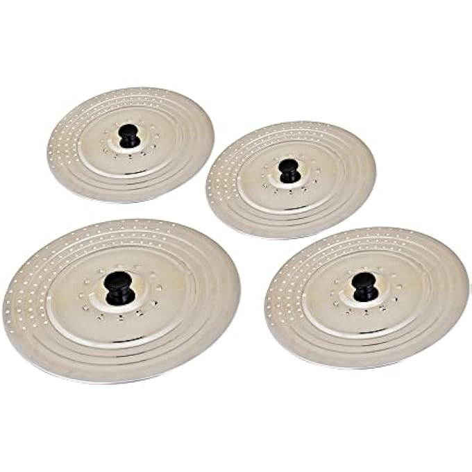 Kosma Set Of 4 Piece Stainless Steel Universal Lid Cover With Perforated Steam Outlet  1721 27 32 Cm - Image 2