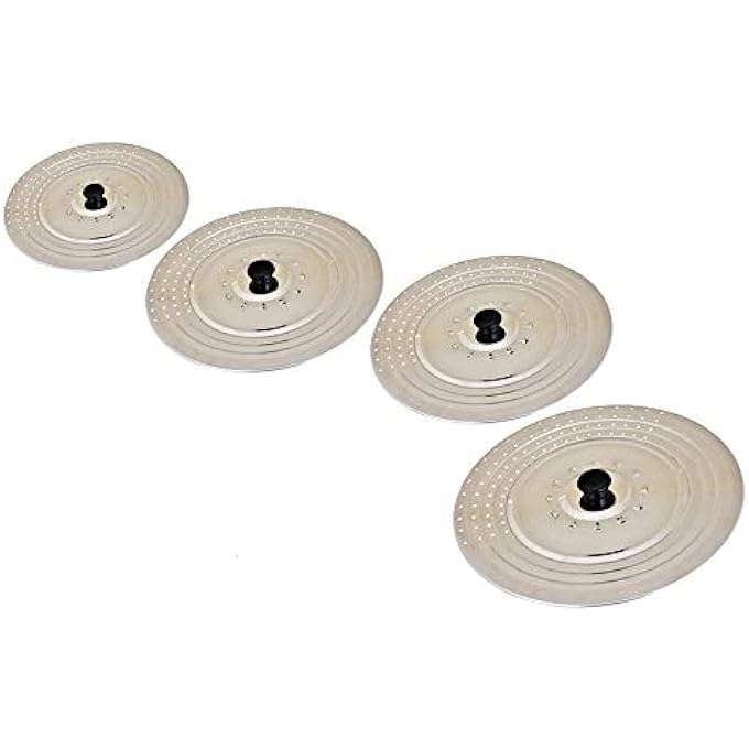 Kosma Set Of 4 Piece Stainless Steel Universal Lid Cover With Perforated Steam Outlet  1721 27 32 Cm - Image 5