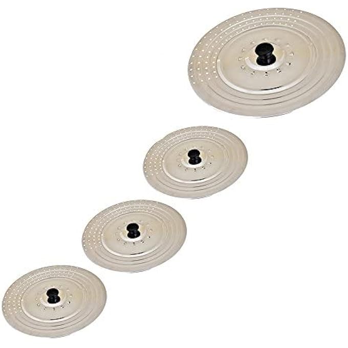 Kosma Set Of 4 Piece Stainless Steel Universal Lid Cover With Perforated Steam Outlet  1721 27 32 Cm - Image 4