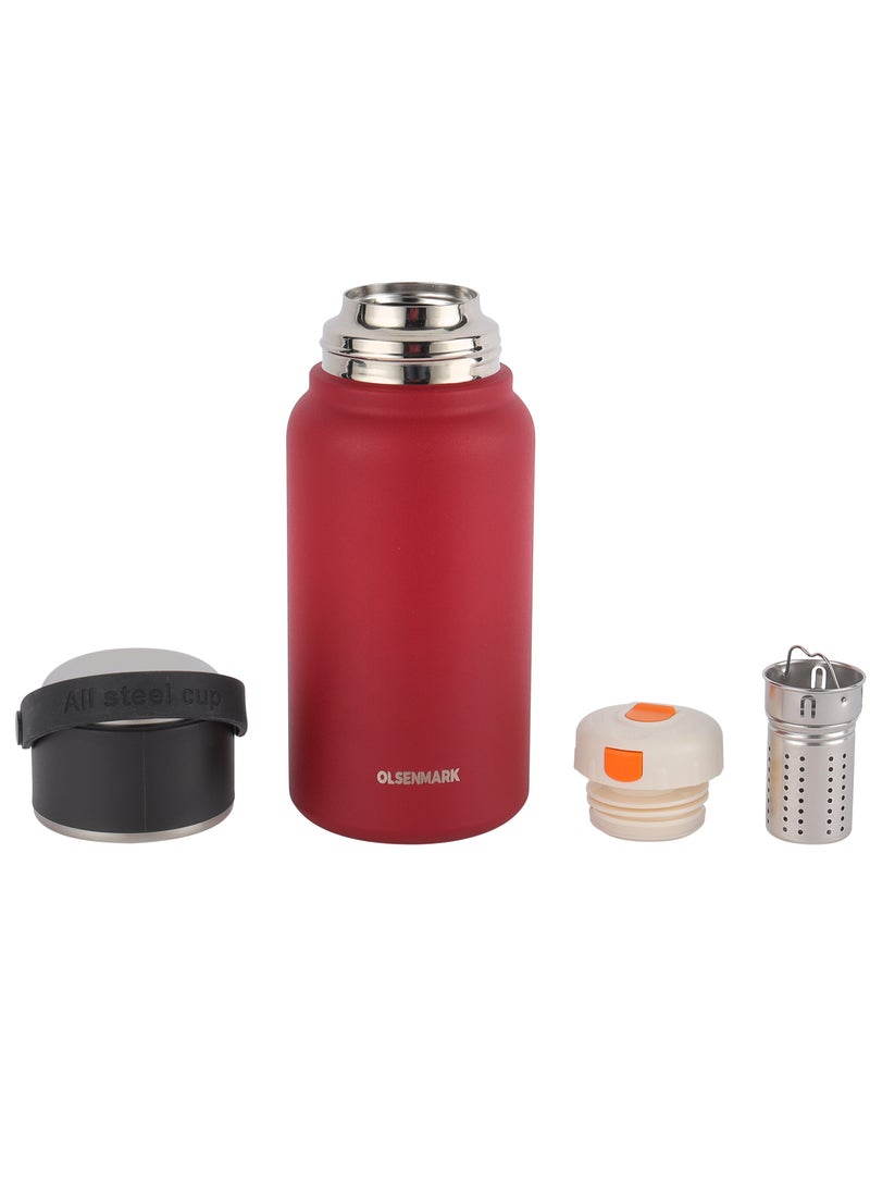 Olsermark زجاجة فراغ من الفولاذ المقاوم للصدأ 800 مل من أولسن مارك OMVF7018 متوافقة مع المشروبات الساخنة والباردة، تحافظ على النكهة والانتعاش، غير قابلة للكسر، محمولة - Image 2