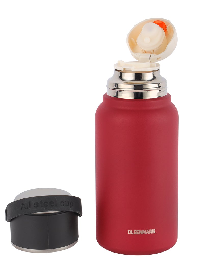 Olsermark زجاجة فراغ من الفولاذ المقاوم للصدأ 800 مل من أولسن مارك OMVF7018 متوافقة مع المشروبات الساخنة والباردة، تحافظ على النكهة والانتعاش، غير قابلة للكسر، محمولة - Image 3