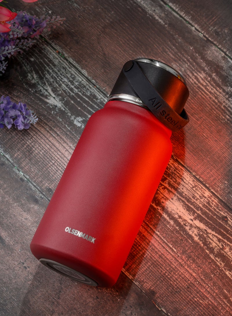Olsermark زجاجة فراغ من الفولاذ المقاوم للصدأ 800 مل من أولسن مارك OMVF7018 متوافقة مع المشروبات الساخنة والباردة، تحافظ على النكهة والانتعاش، غير قابلة للكسر، محمولة - Image 5