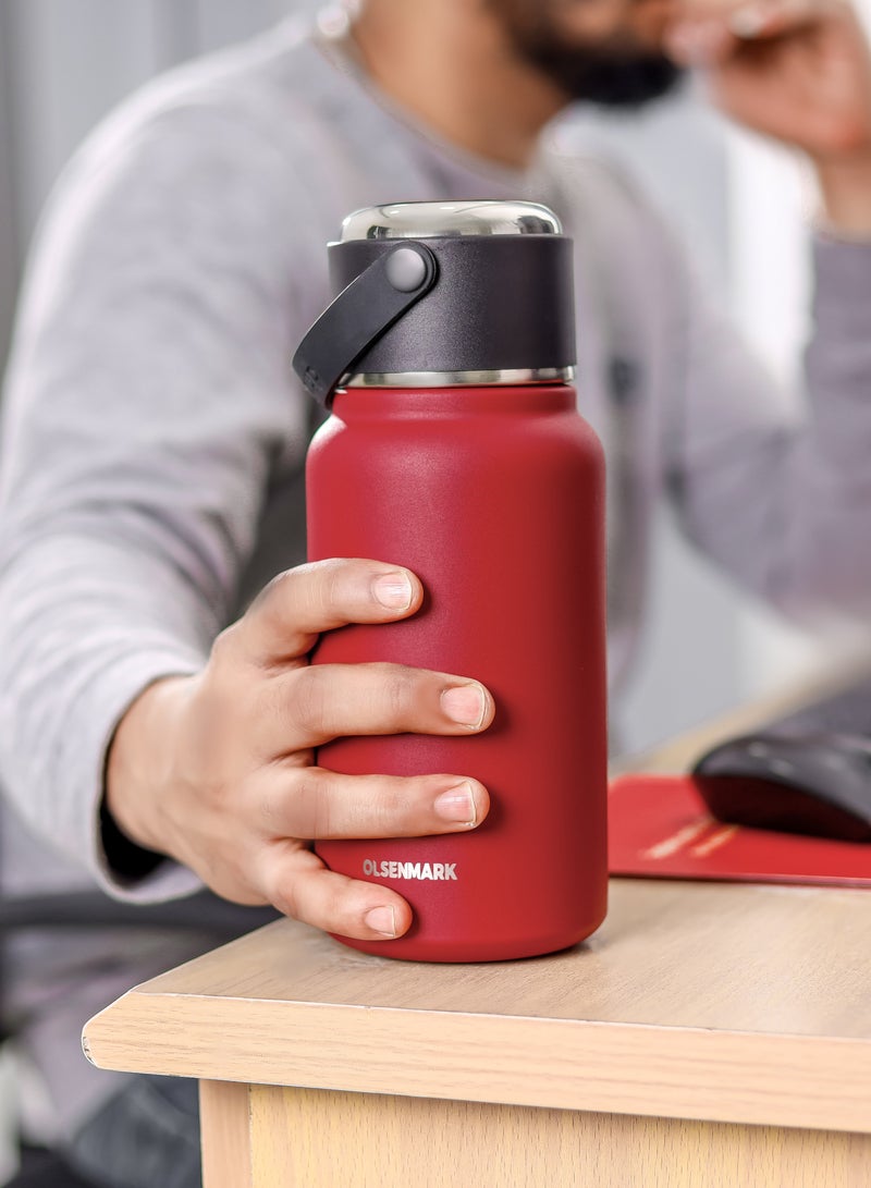 Olsermark زجاجة فراغ من الفولاذ المقاوم للصدأ 800 مل من أولسن مارك OMVF7018 متوافقة مع المشروبات الساخنة والباردة، تحافظ على النكهة والانتعاش، غير قابلة للكسر، محمولة - Image 4