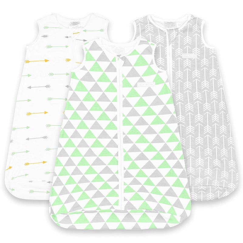 BaeBae Goods Baby Sleeping Bag Sack â€“ Infant Sleeping Bags 18-24 Months â€“ 3 Pack - Cotton Wearable Blanket Baby Sleep Bag â€“ Unisex Zip Up Baby Bag for Babies - Image 1